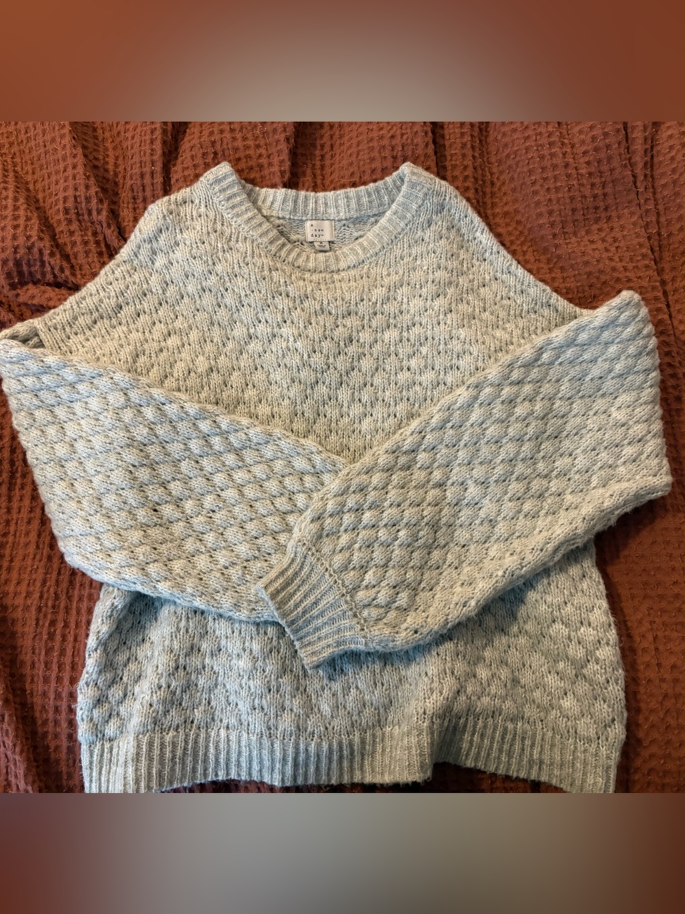 A new day Light Gray Textured Knit Sweater